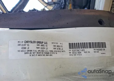 2012 Fiat 500 Lounge z USA, uszkodzony, nr VIN 3C3CFFCR0CT110972